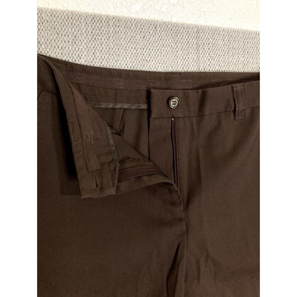 Vtg Oscar De La Renta Career Dress Slacks Womens 28X32‎ Brown Flare Work Office - Picture 4 of 13